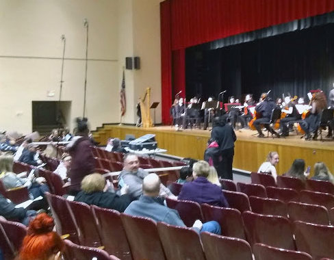 IHS Choral, and String programs put on a combined concert.